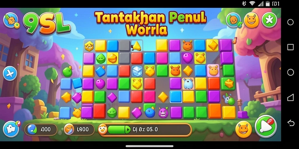 Tampilan gameplay 9SL yang penuh warna dan seru.