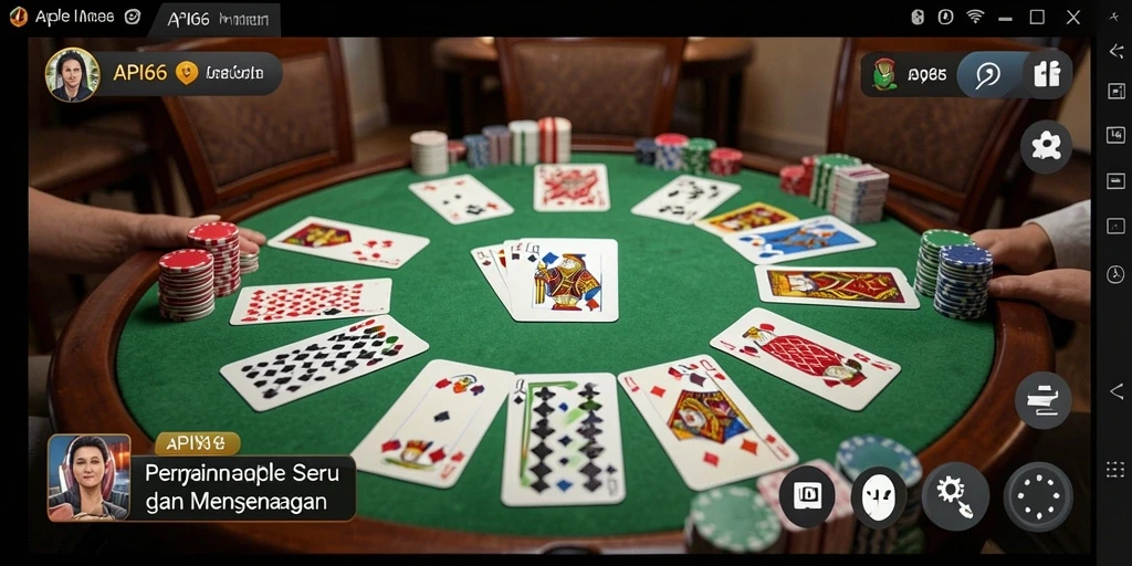 Screenshot gameplay API66 menampilkan suasana seru bermain Gaple.