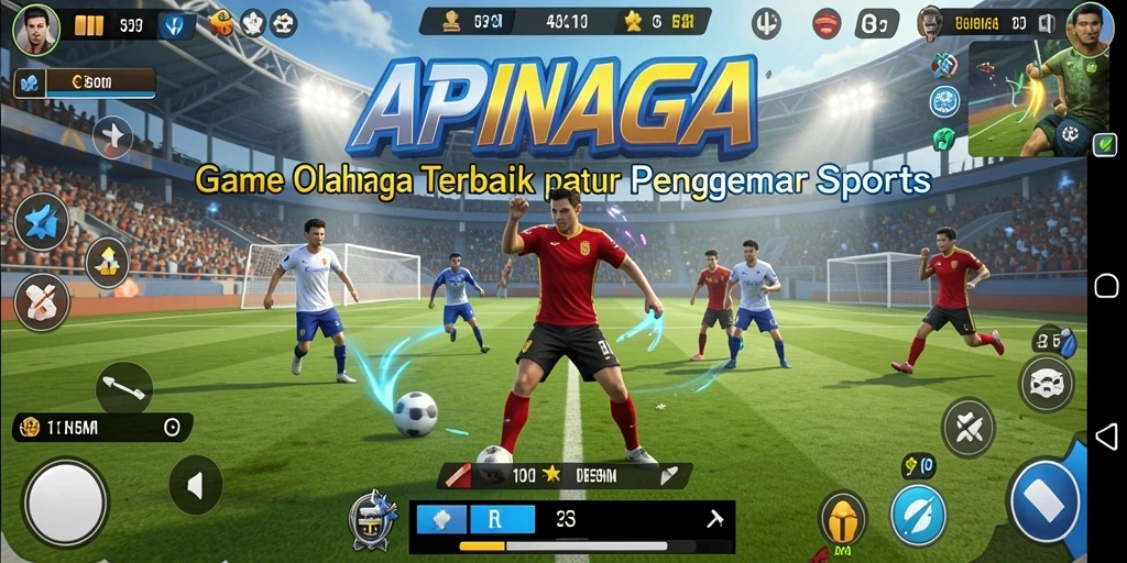 Menampilkan gameplay seru dari APINAGA yang menampilkan kompetisi olahraga.
