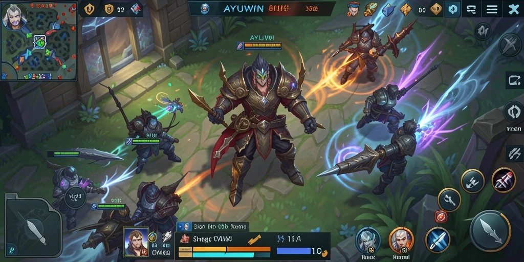 Tampilan gameplay AYUWIN yang menegangkan dan penuh strategi.