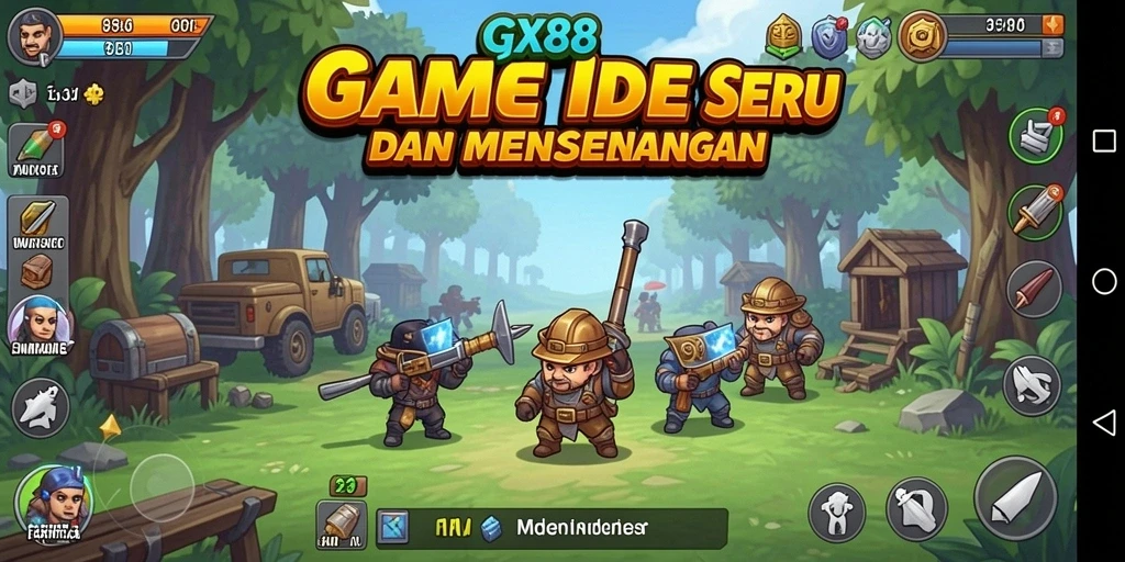 Tampilan utama gameplay GX88 dengan mekanisme Idle yang menarik.