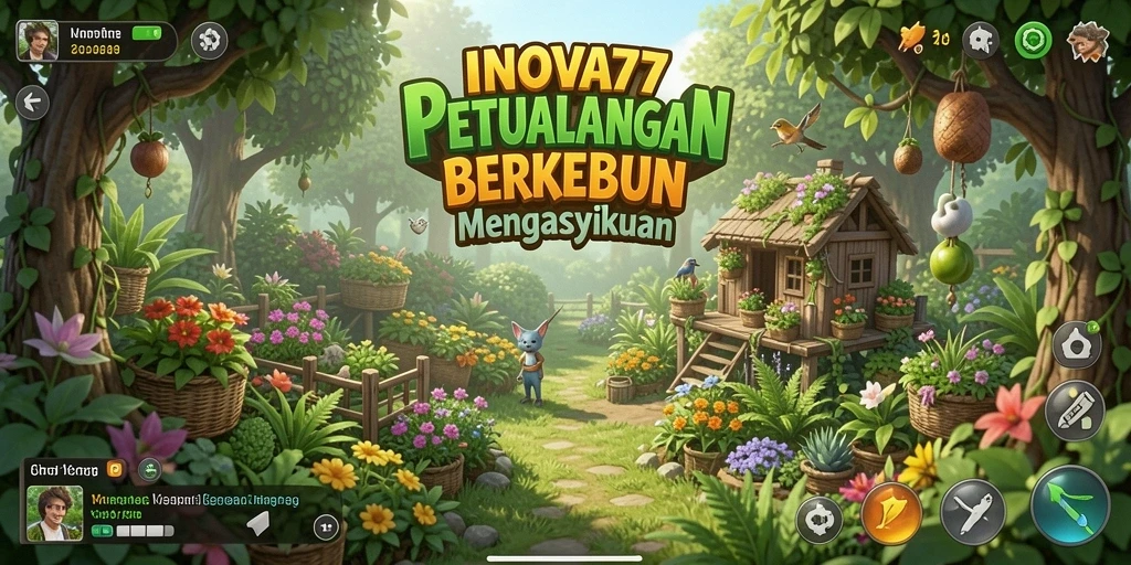 Gameplay seru di ladang INOVA77 dengan tanaman beragam.