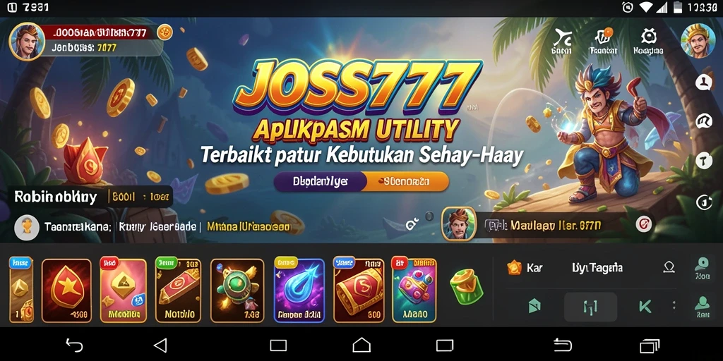 Tampilan antarmuka JOSS777 yang menarik dan mudah dipahami.