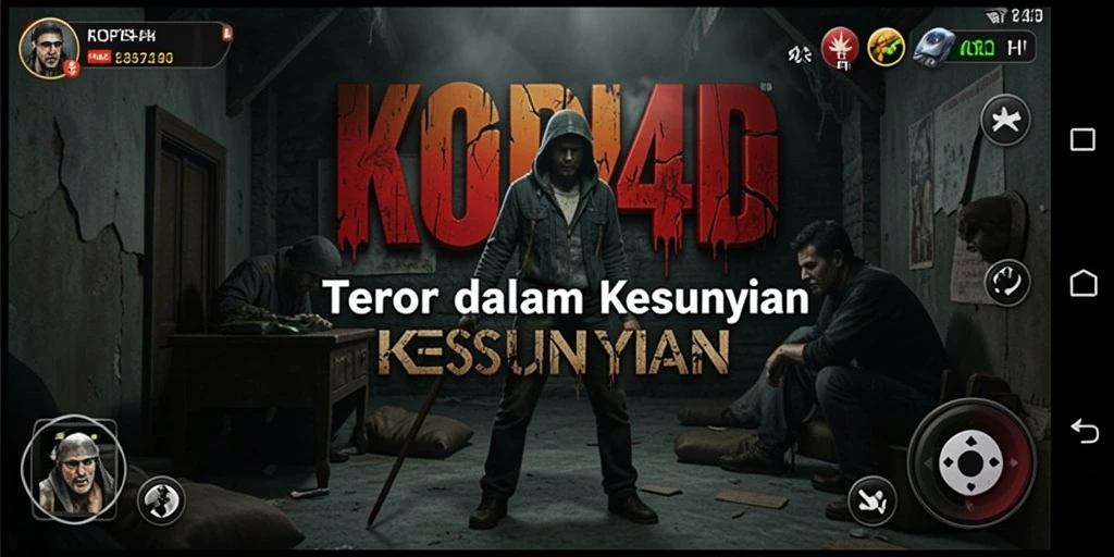 Tangkapan layar gameplay KOPI4D yang menegangkan dan menyeramkan.