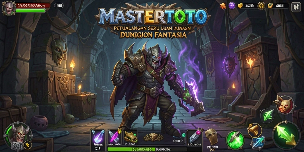 Tampilan gameplay MASTERTOTO yang menampilkan petualangan seru di dungeon.