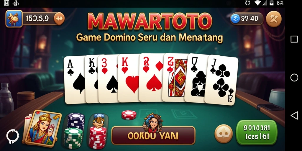 Gameplay seru dari MAWARTOTO, memperlihatkan aksi permainan Domino.