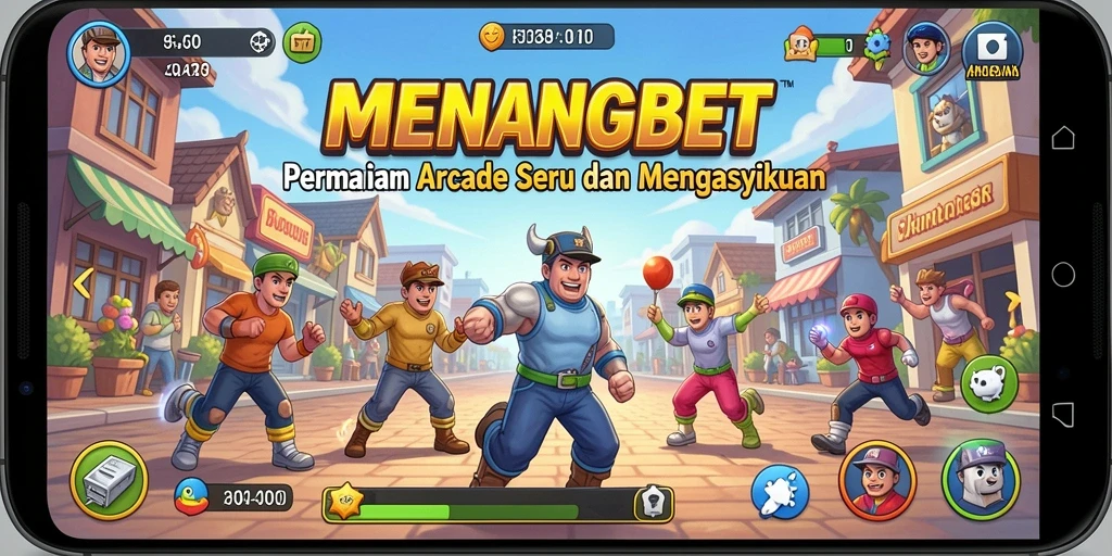 Tampilan seru permainan MENANGBET dalam aksi gameplay Arcade.