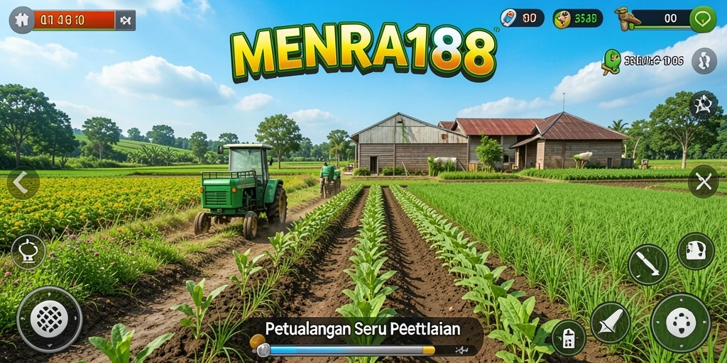 Screenshot gameplay <strong>MENARA188</strong> yang menunjukkan kegiatan bertani yang menyenangkan.