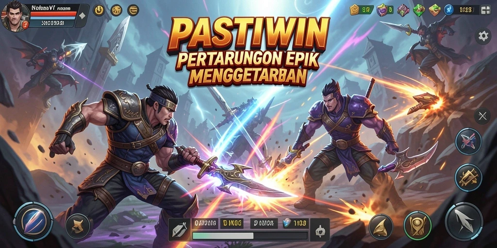 Tampilan gameplay seru dan mengasyikkan dalam PASTIWIN.