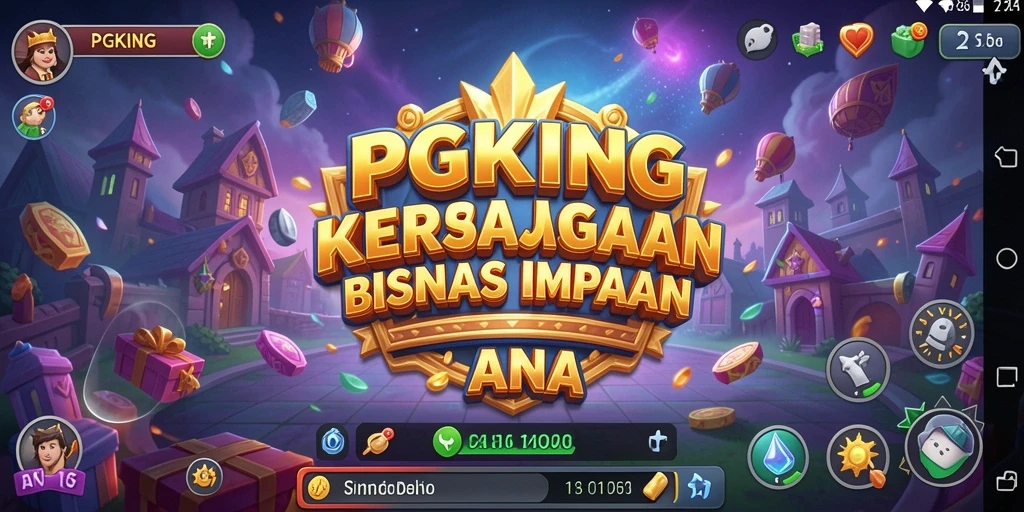 Tampilan gameplay PGKING yang menggambarkan dinamika bisnis Tycoon.