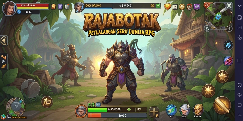 Tangkapan layar RAJABOTAK menampilkan aksi seru di dunia RPG.