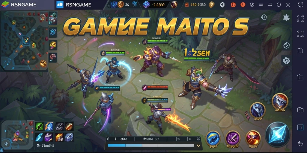 Tampilan gameplay seru dari RSNGAME saat bertarung di arena.