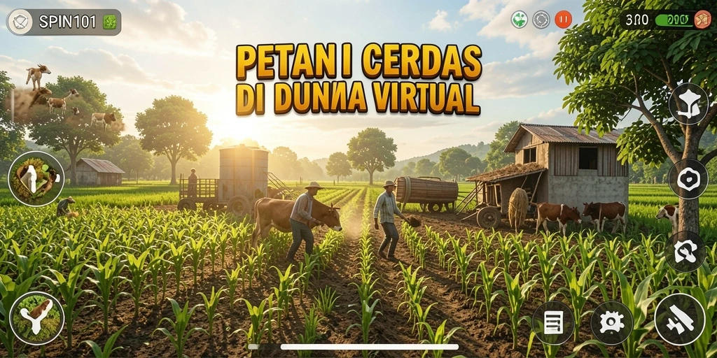 Gameplay seru SPIN101 dengan aktivitas bertani yang mengasyikkan.