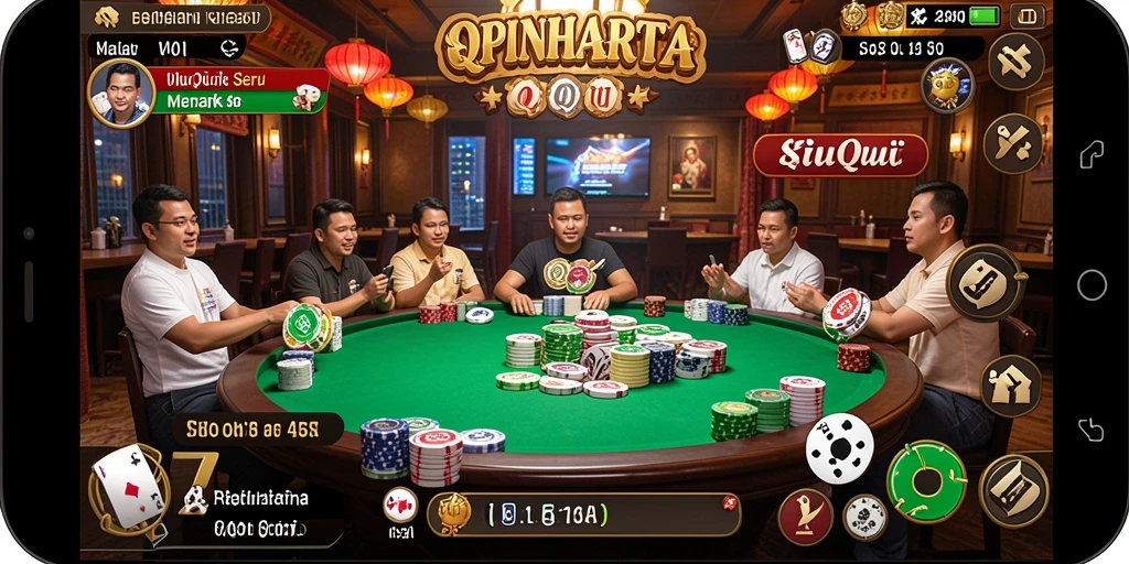 Tampilan gameplay seru QiuQiu di SPINHARTA.