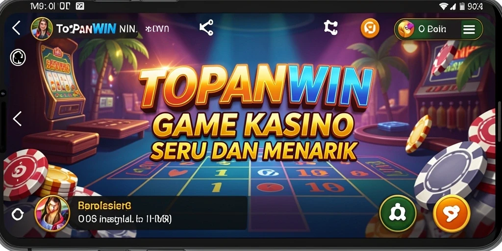 Tampilan gameplay seru di aplikasi TOPANWIN.